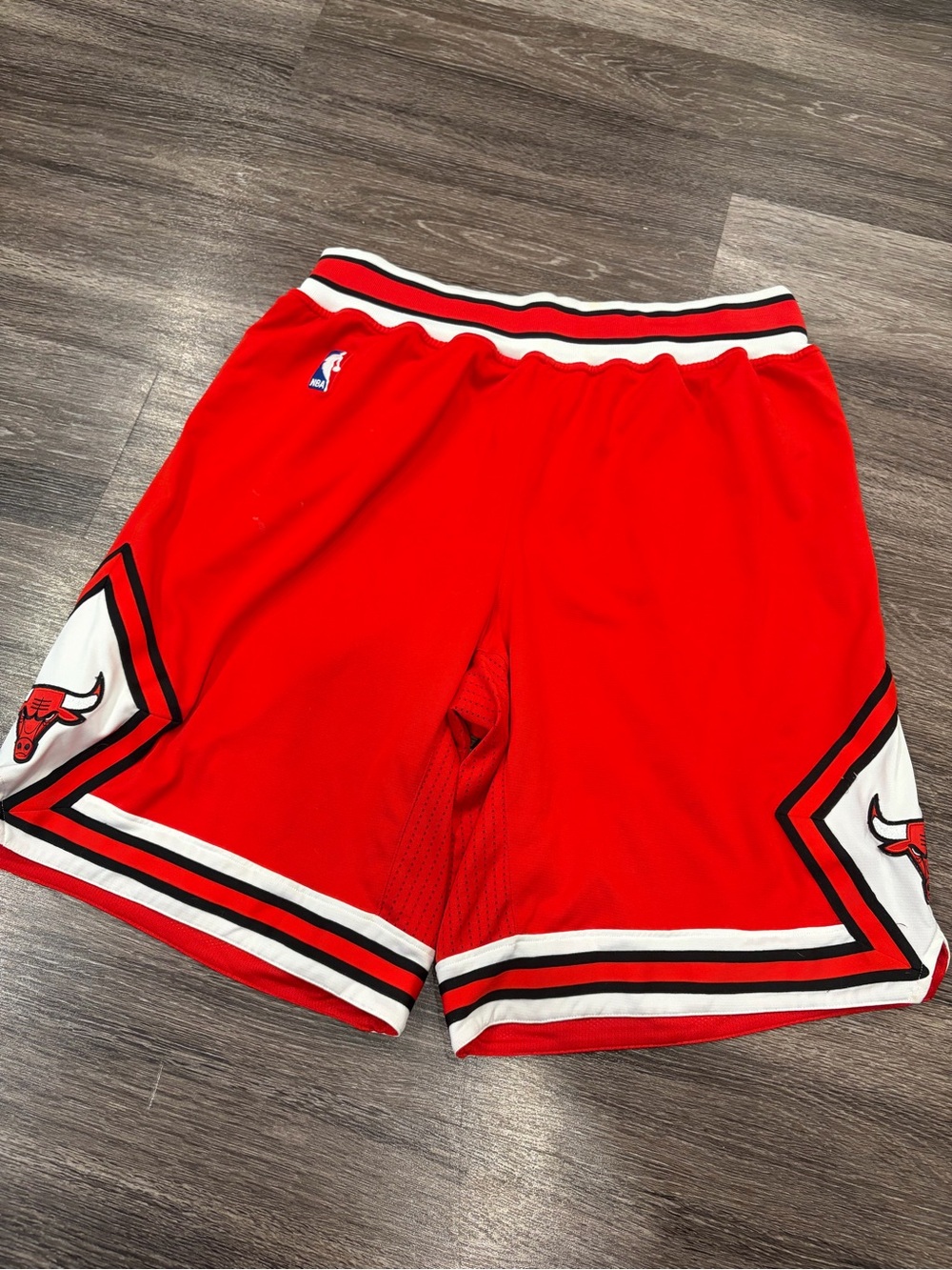 adidas Red Basketball Shorts with Black & White Trim